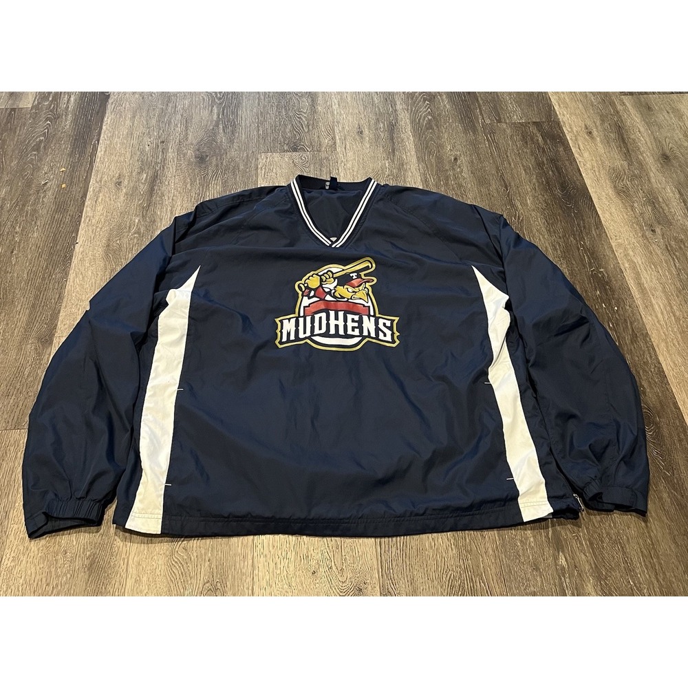 Toledo Mud Hens Windbreaker Jacket Men's Size 3XL Blue White Pullover MiLB